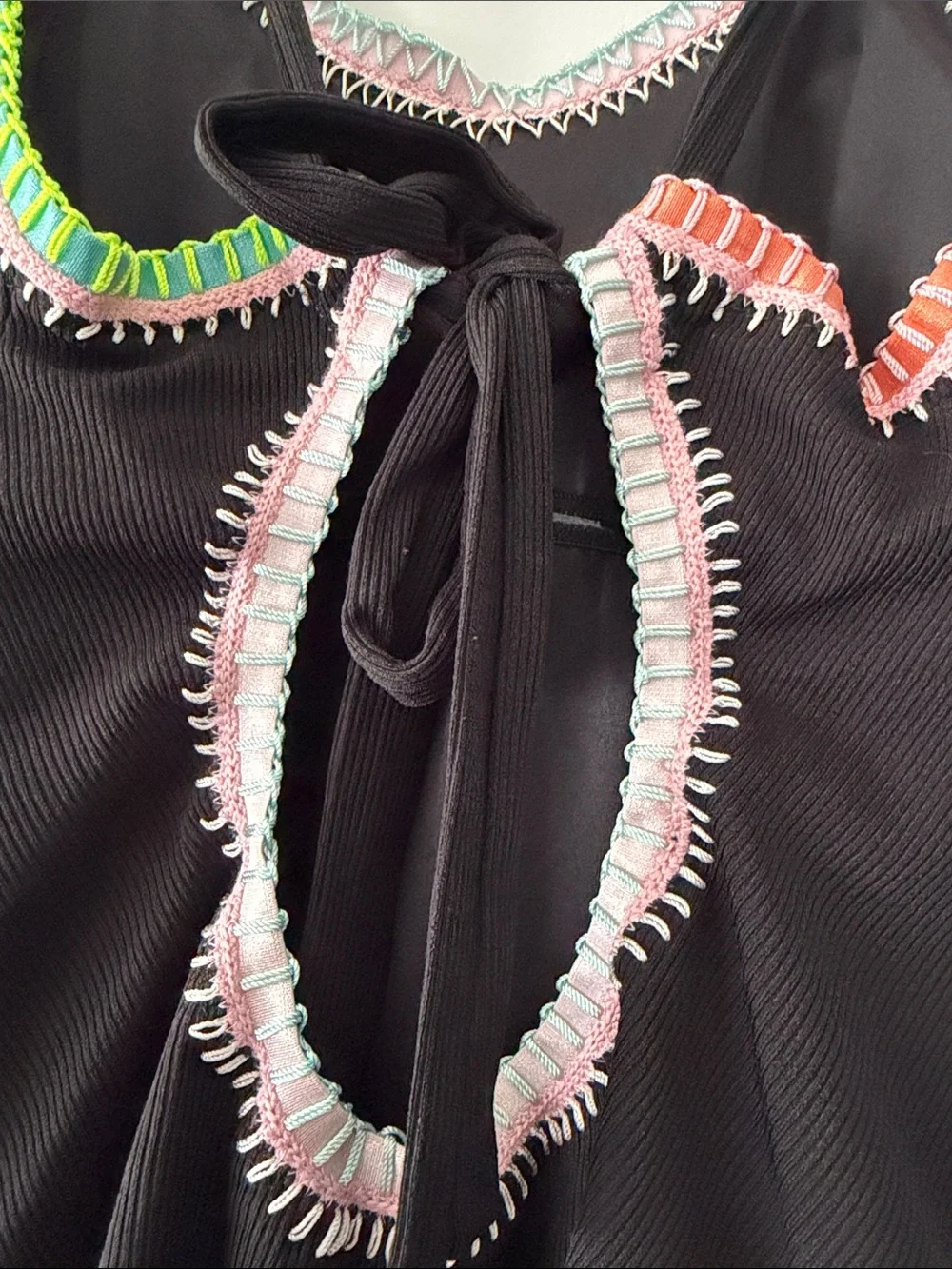 Platinum Swimwear Solange Ferrarini Neon Crochet Ribbed One Piece Swimsuit M